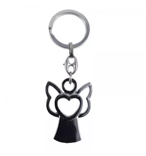 Portachiavi angioletto Argento con Cuore AT17183P