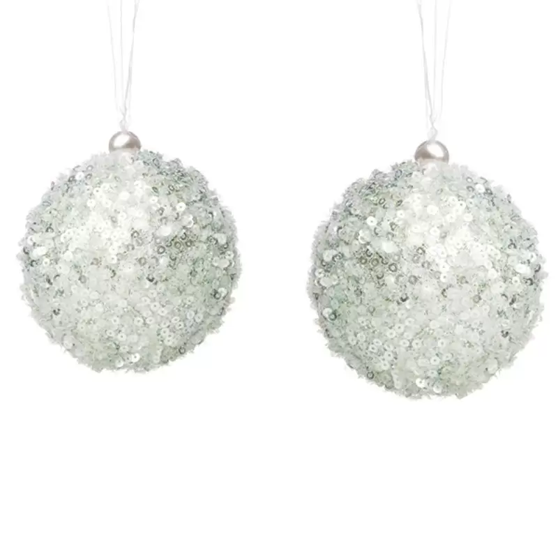 PALLINE DI NATALE GLITTER VARI COLORI 8CM