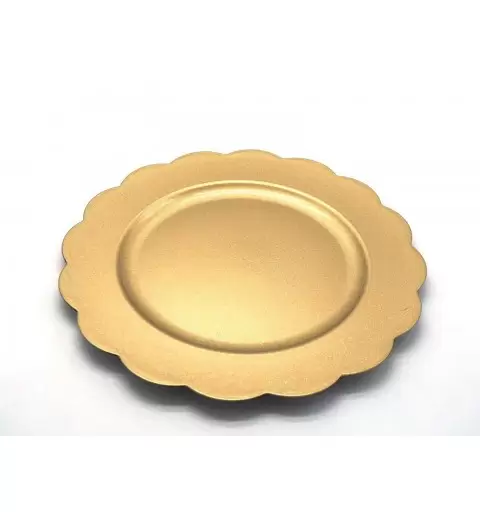 SOTTOPIATTO ORO A FORMA DI FIORE – 6 PZ