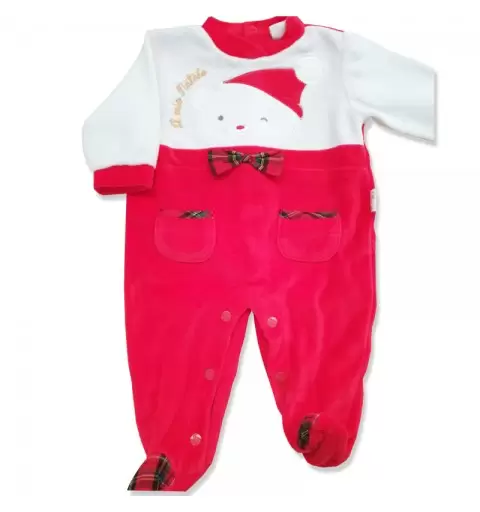 Tutina Natalizia per neonato  Il Mio Natale  con Orsetto BQ3018 - Tg 1 mese