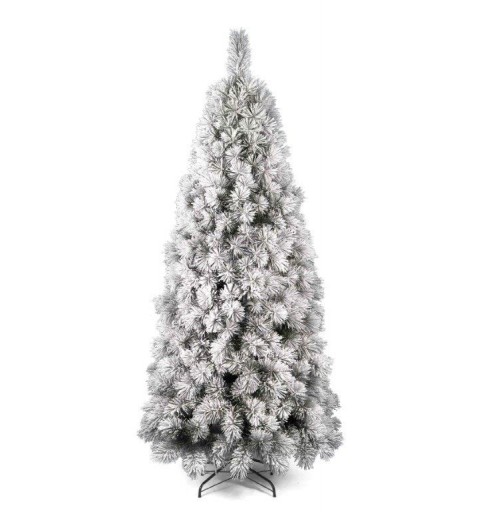 Albero di Natale artificiale slim Montana innevato H 180 cm AN17681