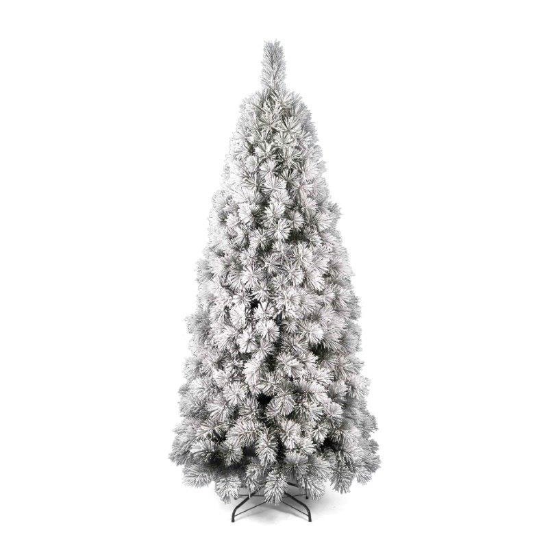 Albero di Natale artificiale RIGA, sacco di iuta, con pigne, bianco, LEDs,  60cm, Ø40cm