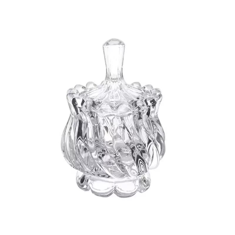 Bomboniera di vetro lily 9 cm 9,5x9,5x11cm cofanetto porta caramelle 109007