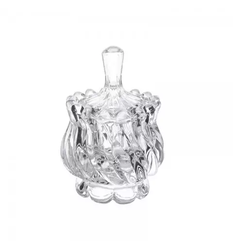Bomboniera di vetro lily 9 cm 9,5x9,5x11cm cofanetto porta caramelle 109007