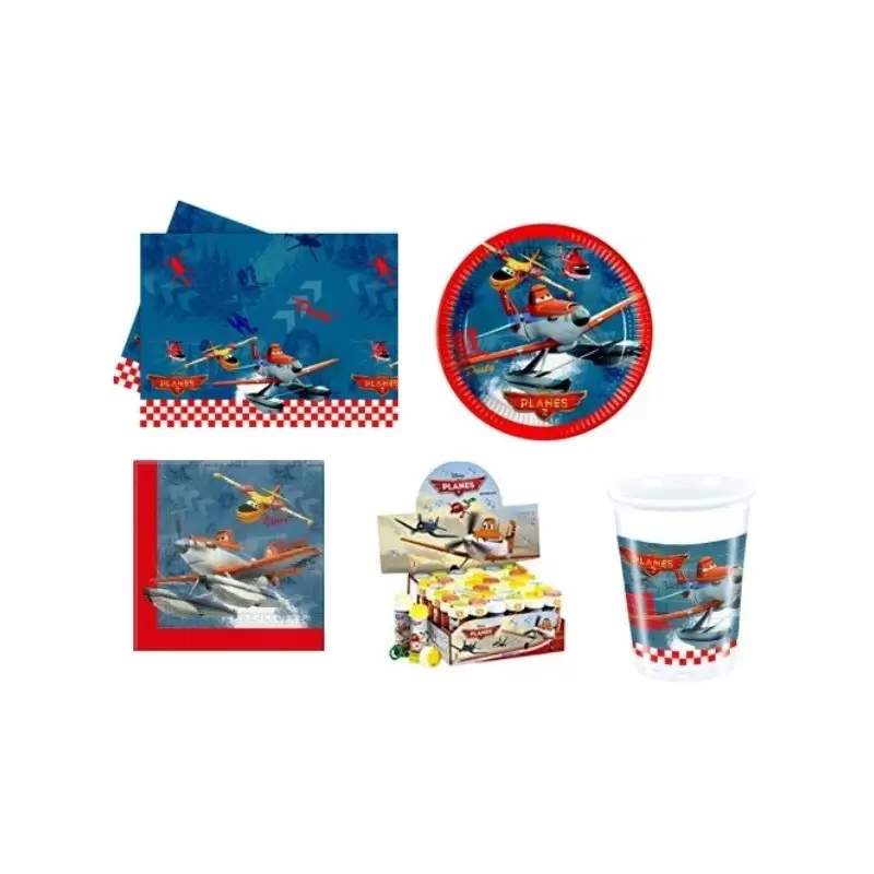 KIT N 5 COMPLEANNO BAMBINO DISNEY PLANES CON BOLLE DI SAPONE