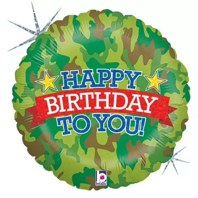 Palloncino foil olografico mimetico 86919H 45,7 cm