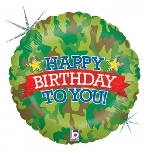 Palloncino foil olografico mimetico 86919H 45,7 cm