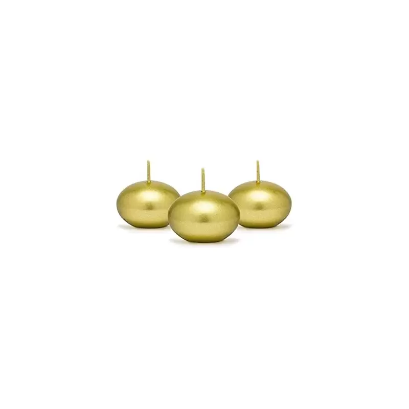 50 CANDELE GALLEGGIANTI ORO 4 CM