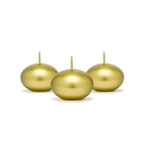 50 CANDELE GALLEGGIANTI ORO 4 CM