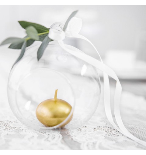 50 CANDELE GALLEGGIANTI ORO 4 CM