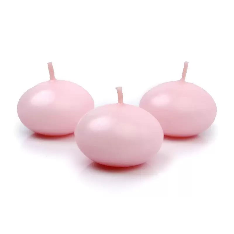 50 CANDELE GALLEGGIANTI ROSA MATT 4 CM