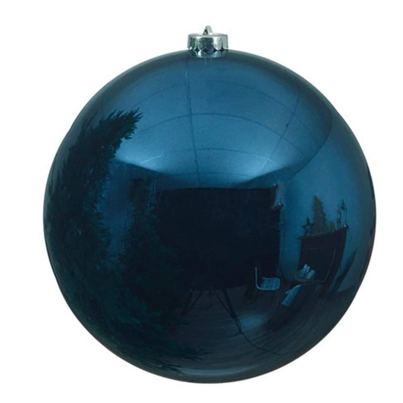 Pallina di natale sfera blu 14 cm diametro 022372