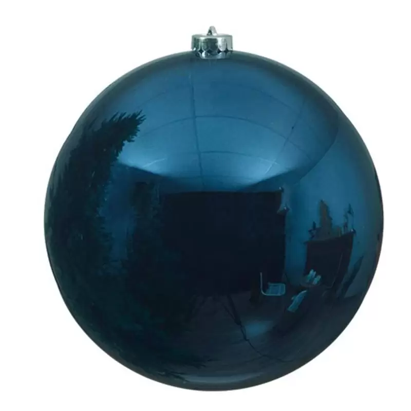 Pallina di natale sfera blu 14 cm diametro 022372