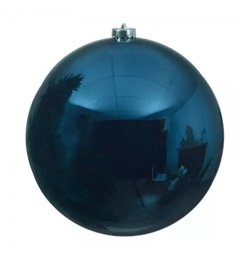 Pallina di natale sfera blu 14 cm diametro 022372