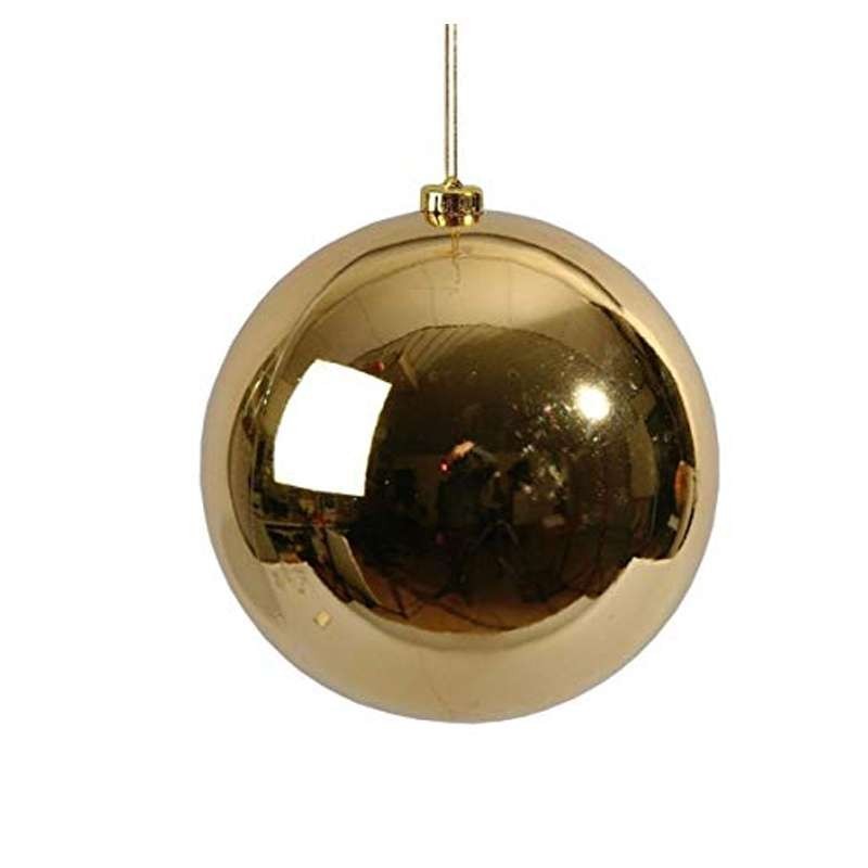 Pallina di natale sfera oro 14 cm diametro 022260