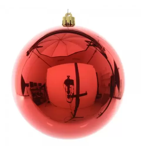 Pallina di natale sfera rossa 20 cm diametro 022417