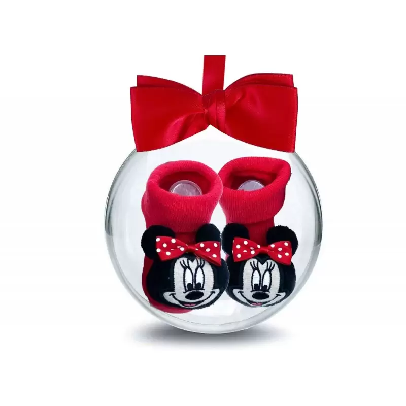 PALLINA NATALIZIA REGALO CON CALZINI MINNIE