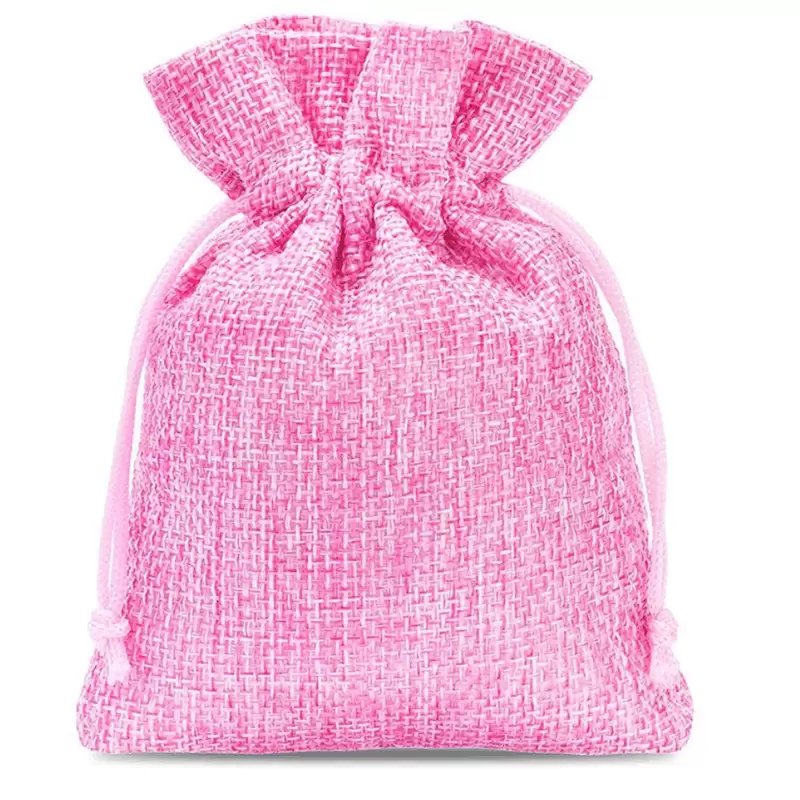 SACCHETTO ROSA DI STOFFA - 1 PZ