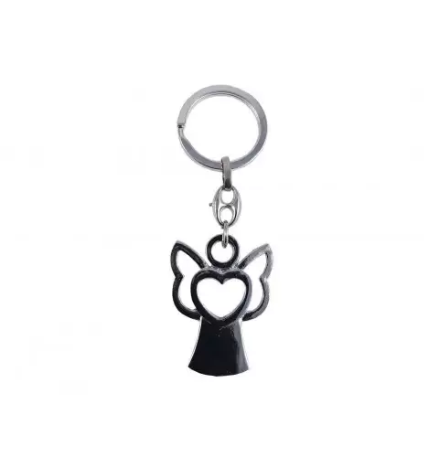 PORTACHIAVI ANGIOLETTO CUORE ARGENTO – 1 PZ