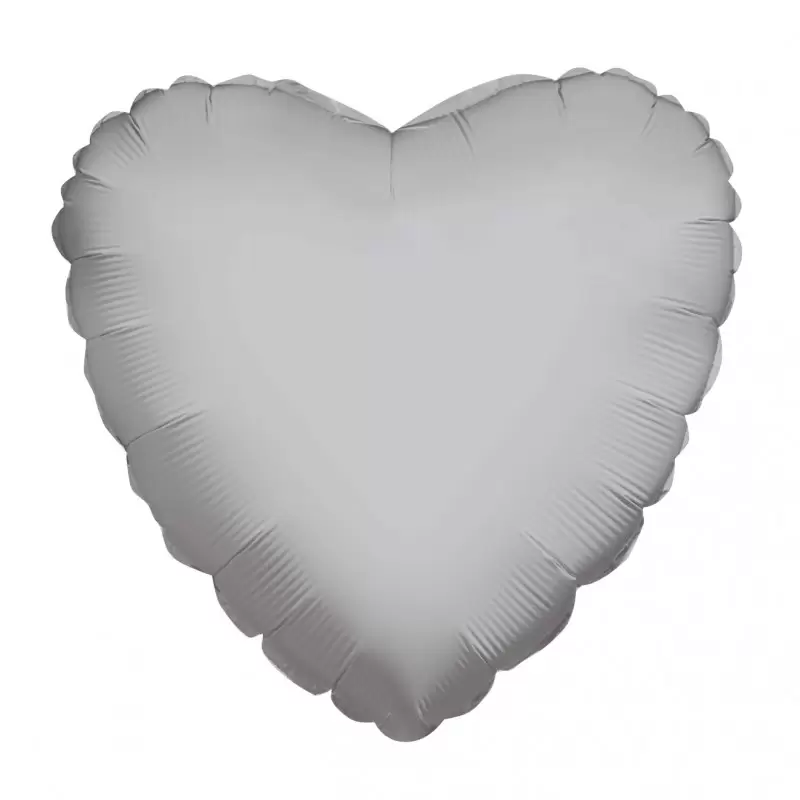 PALLONCINO FOIL CUORE ARGENTO LAMINATO