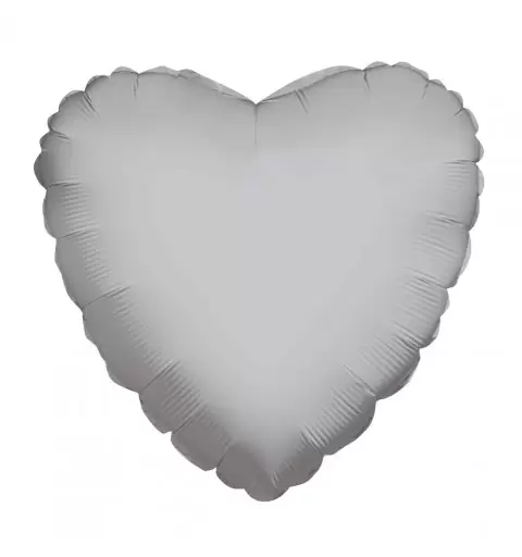 PALLONCINO FOIL CUORE ARGENTO LAMINATO