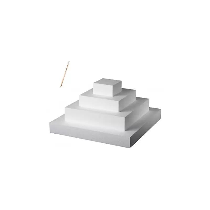 BASE PER TORTA QUADRATA DI POLISTIROLO H10 LATO 15 CM