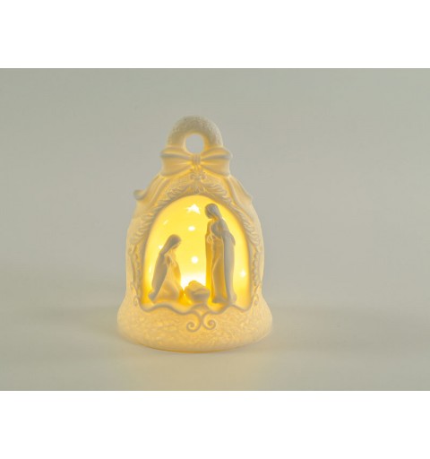 CAMPANA SACRA FAMIGLIA C/LED 11xh.15CM 31324
