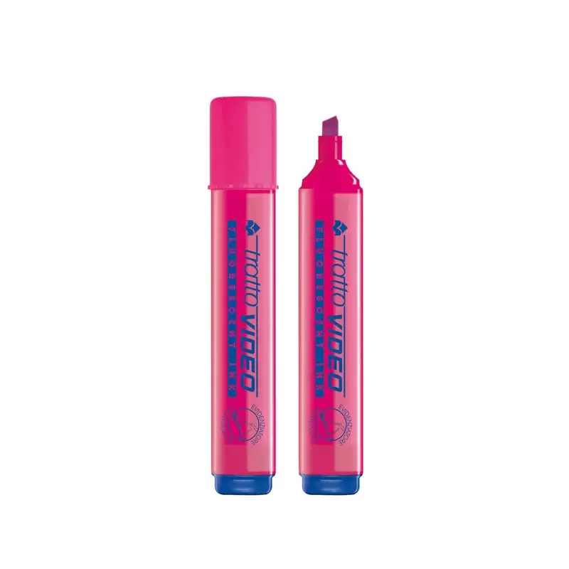 Evidenziatore Fluorescente Tratto Video rosa 12pz 8302-07