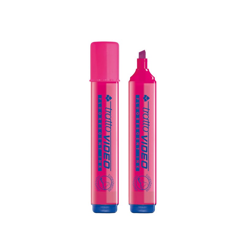 Evidenziatore Fluorescente Tratto Video rosa 12pz 8302-07