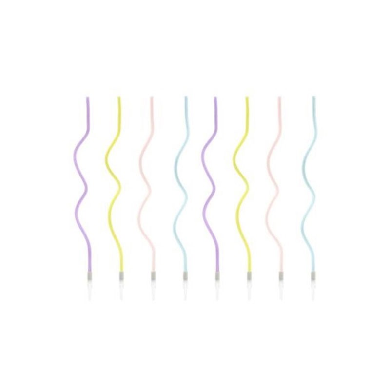 Confezione 8 candeline Sottili colori pastello 14 cm SCS-10-000