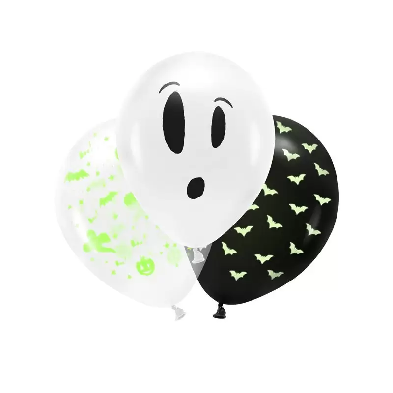 palloncini BOO fluorescenti diametro 27 cm 3 pz  BU12-1-000-3 halloween