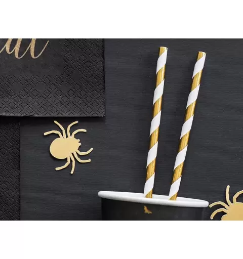 10 CANNUCCE ORO LUCIDO E BIANCHE 19.5 CM