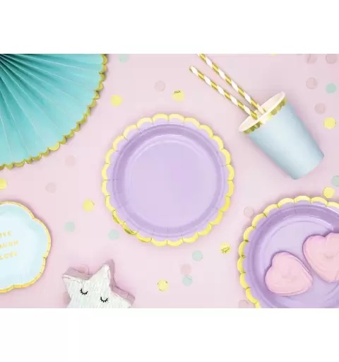 10 CANNUCCE ORO LUCIDO E BIANCHE 19.5 CM