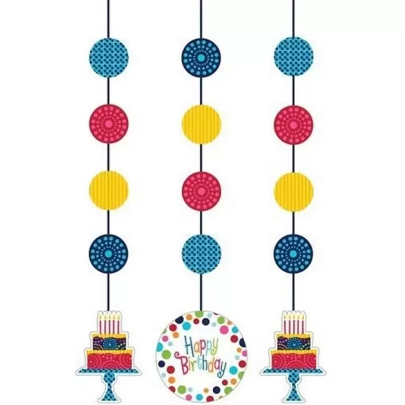 995878 FESTONE PENDENTE TEMA TORTA ADDOBBO DECORAZIONE