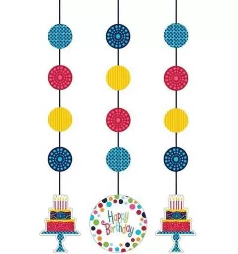 995878 FESTONE PENDENTE TEMA TORTA ADDOBBO DECORAZIONE