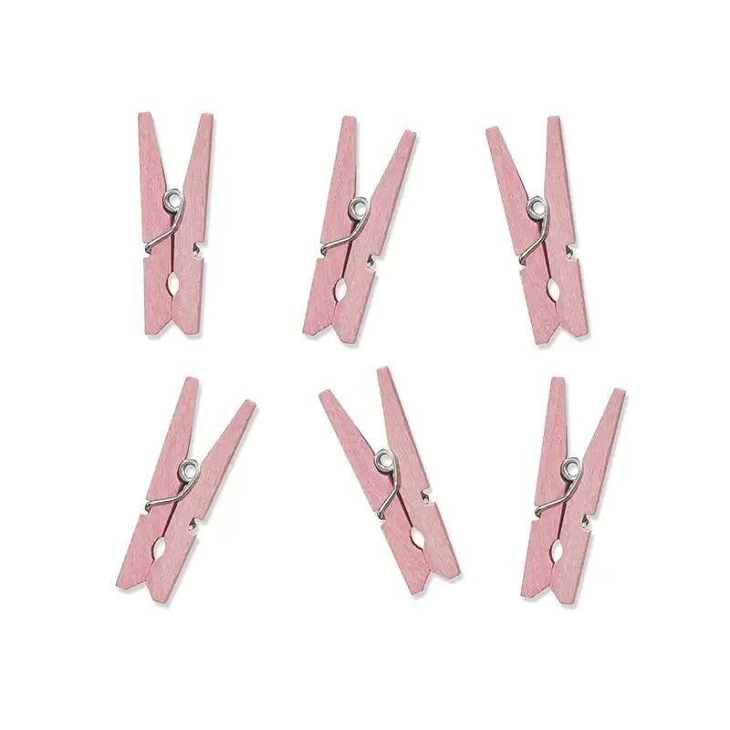Mollettine Legno Rosa KLD-081   20 pz. 3 cm