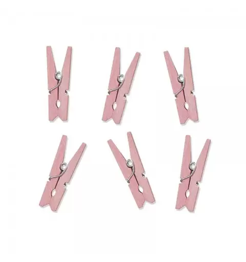 Mollettine Legno Rosa KLD-081   20 pz. 3 cm