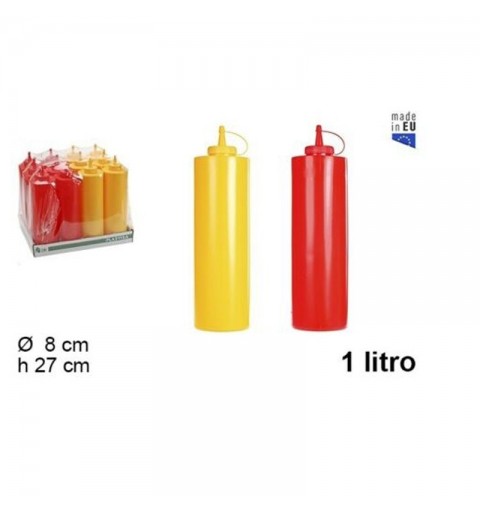 dispenser 1 litro 8x8x27cm salse 036611 colori assortiti