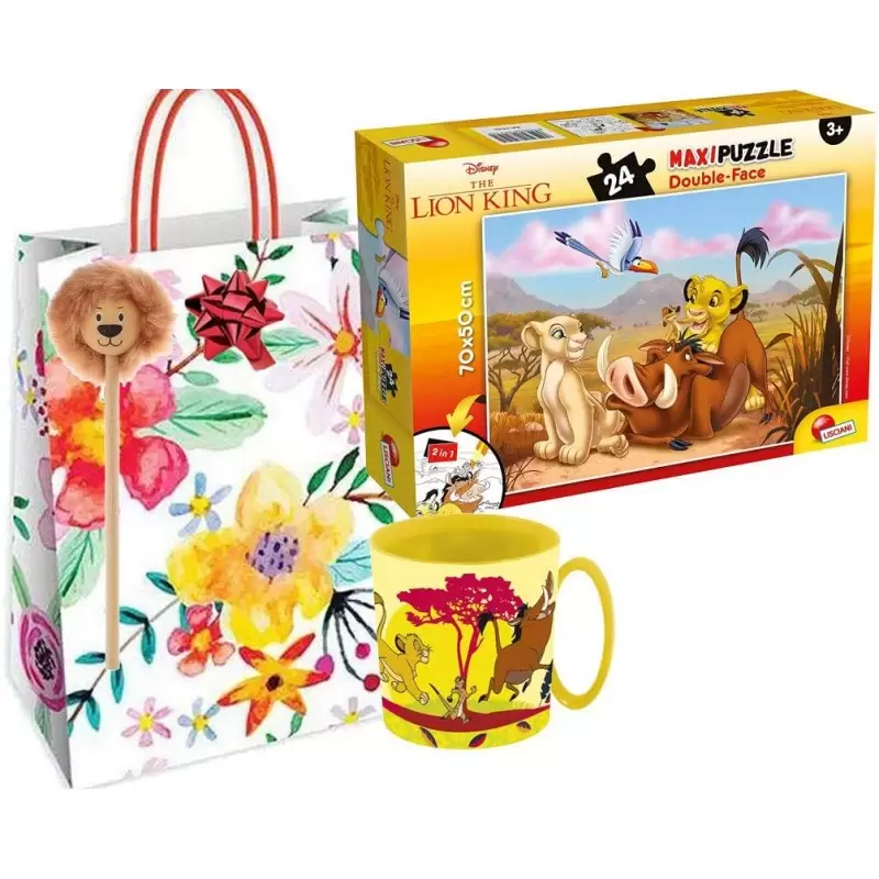 IDEA REGALO IL RE LEONE CON MAXI PUZZLE