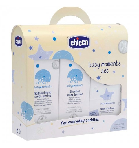 Chicco Baby Moments Set 0m+ bagnoschiuma, shampoo, acqua di colonia 10297