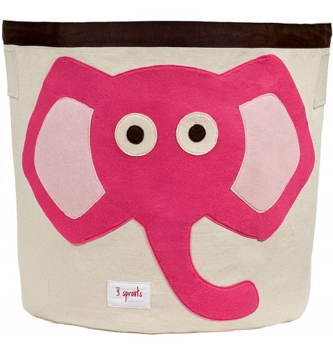 CESTO PORTA TUTTO ELEFANTE ROSA