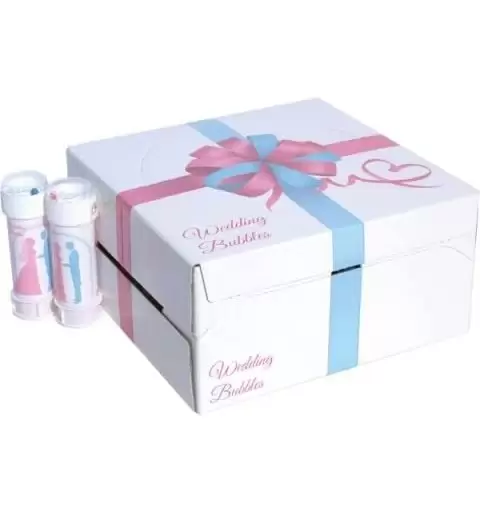 TUBETTO DI BOLLE DI SAPONE MATRIMONIO FIOCCO