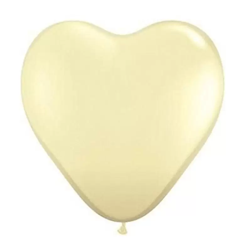 100 Palloncini Lattice Cuore Avorio Cr6/00