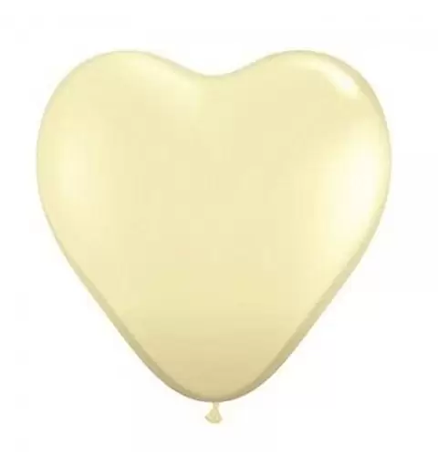100 Palloncini Lattice Cuore Avorio Cr6/00