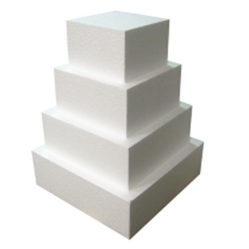 Base Per Torta In Polistirolo Quadrata H 10 Lato 10 cm