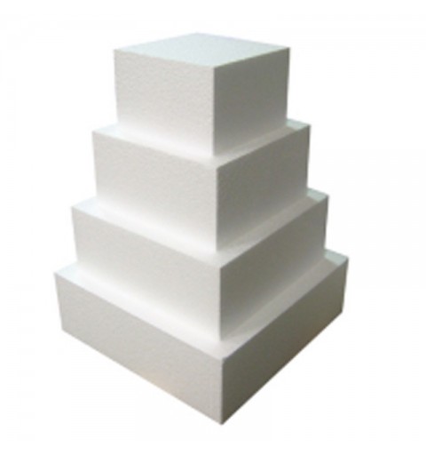 Base Per Torta In Polistirolo Quadrata H 10 Lato 10 cm
