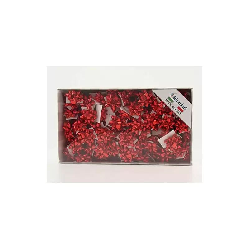 Coccarde Stella Adesive Per Pacco Regalo Rosso 2970/07 100 pz.