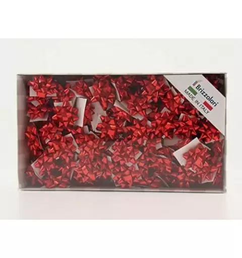 Coccarde Stella Adesive Per Pacco Regalo Rosso 2970/07 100 pz.