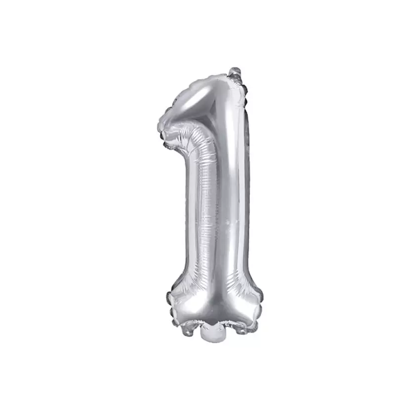 Foil argento 35 cm numero 1 FB10M-1-018