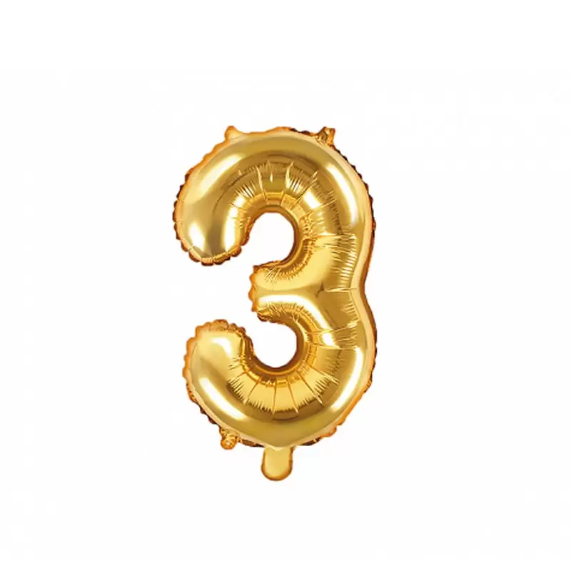 Foil oro 35 cm numero 3 FB10M-3-019